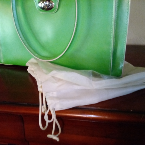 McKlein USA Winnetka Tote Briefcase Computer Bag Green - Picture 11 of 13
